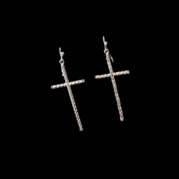 ⭐️Silver Cross Earrings - Picture 2 of 4